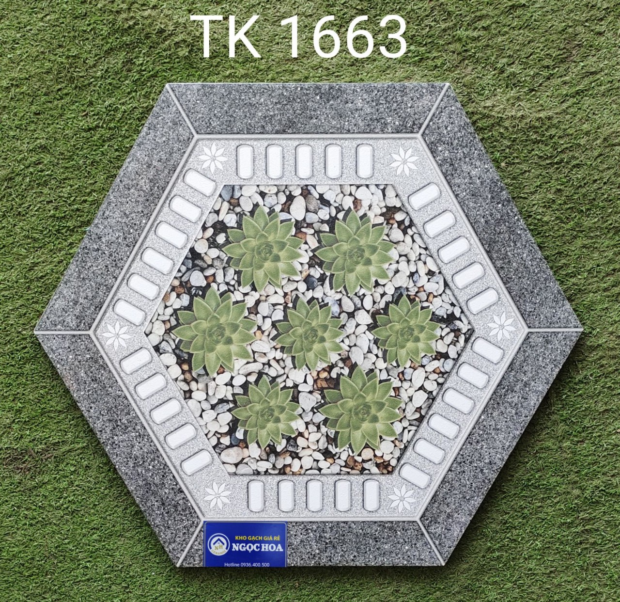 gạch sân vườn lục giác 1663